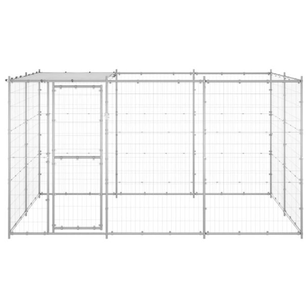 Chenil d’extérieur – Cage d’extérieur – Chenil de jardin Acier galvanisé avec toit 7,26 m² Chenil d’extérieur – Cage d’extérieur – Chenil de jardin Acier galvanisé avec toit 7,26 m²