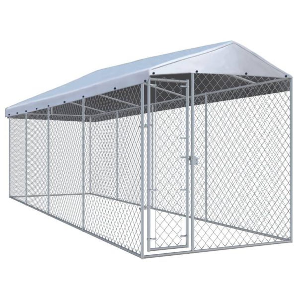 Chenil extérieur cage enclos parc animaux chien extérieur avec toit pour chiens 760 x 190 x 225 cm Chenil extérieur cage enclos parc animaux chien extérieur avec toit pour chiens 760 x 190 x 225 cm