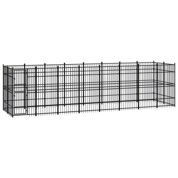 Chenil d’extérieur pour chiens Acier 14,75 m² vidaXL 3097962 Chenil d’extérieur pour chiens Acier 14,75 m² vidaXL 3097962