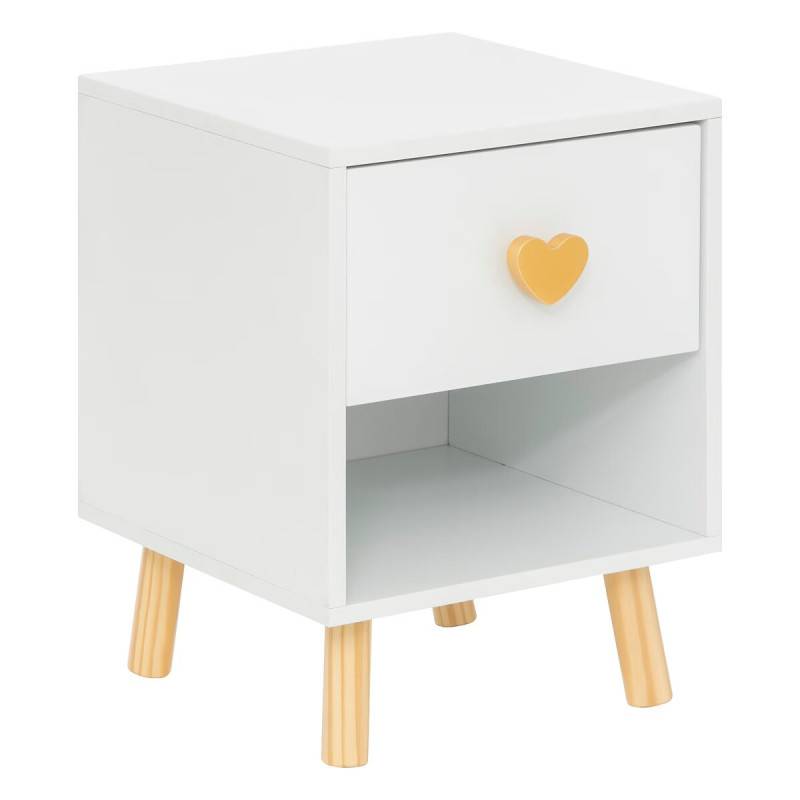 Chevet enfant 1 tiroir Amour blanc Atmosphera