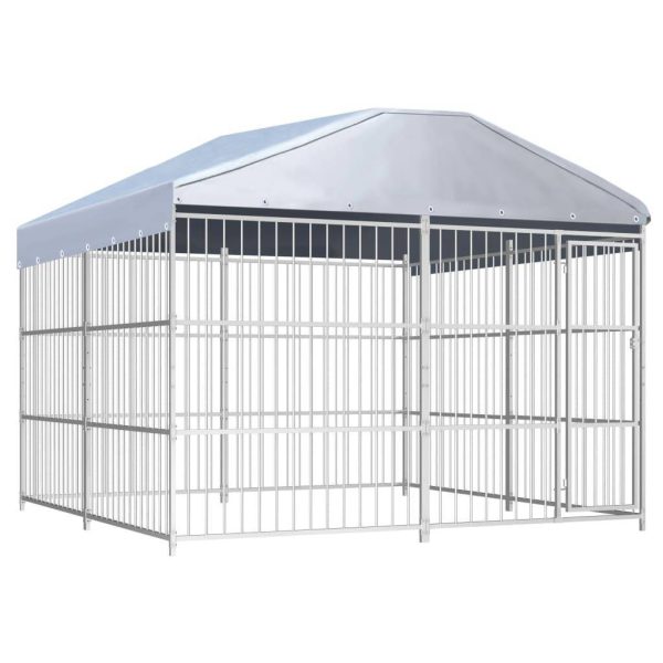 Chenil extérieur cage enclos parc animaux chien d’extérieur avec toit pour chiens 300 x 300 x 200 cm Chenil extérieur cage enclos parc animaux chien d’extérieur avec toit pour chiens 300 x 300 x 200 cm