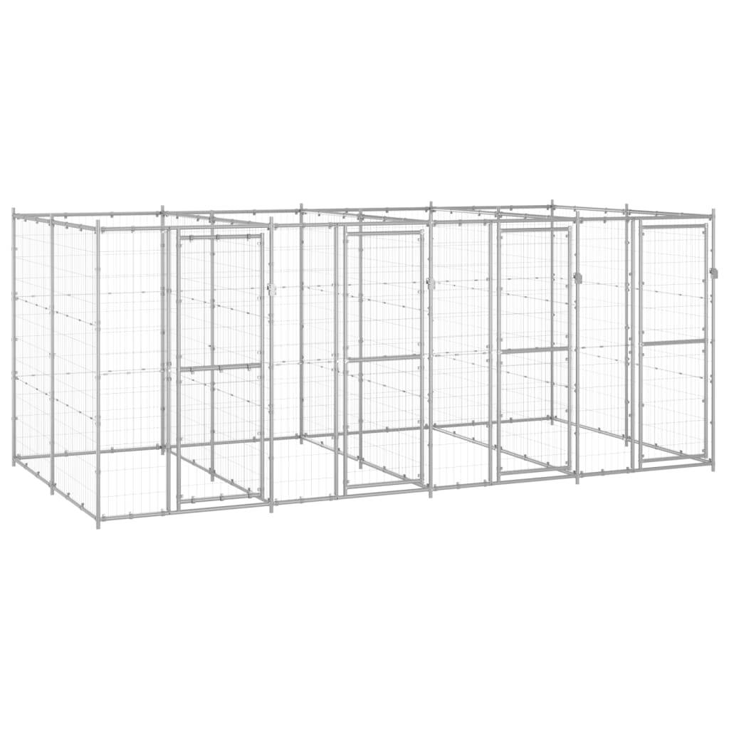 Chenil extérieur Acier galvanisé 9,68 m² vidaXL 3082284