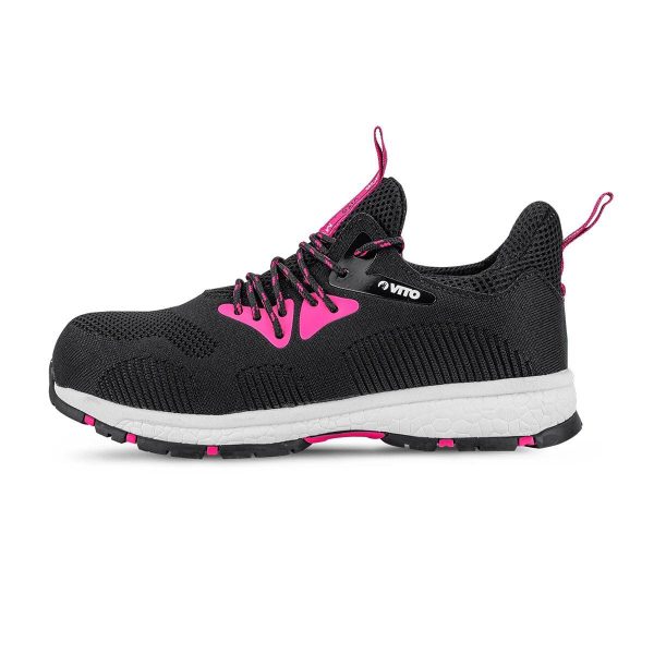Chaussures de sécurité Femme Taille 39 S1P SRA Rose légère Fibre Aramide Coque Composite PINK VITO Chaussures de sécurité Femme Taille 39 S1P SRA Rose légère Fibre Aramide Coque Composite PINK VITO