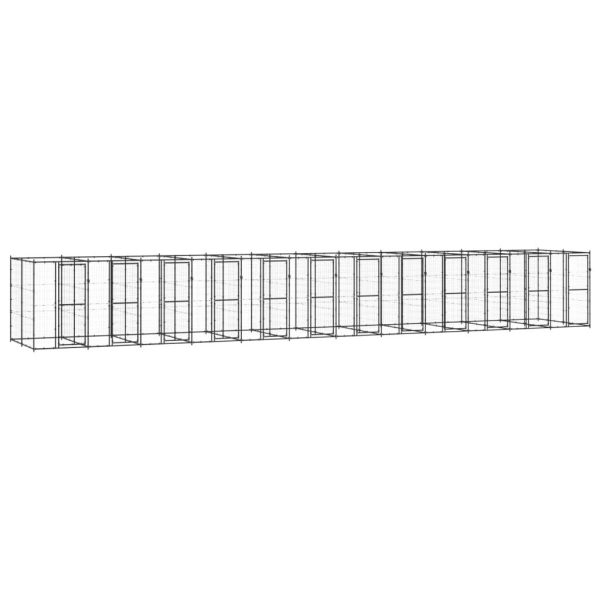 Chenil d’extérieur pour chiens Acier 29,04 m² vidaXL 3082270