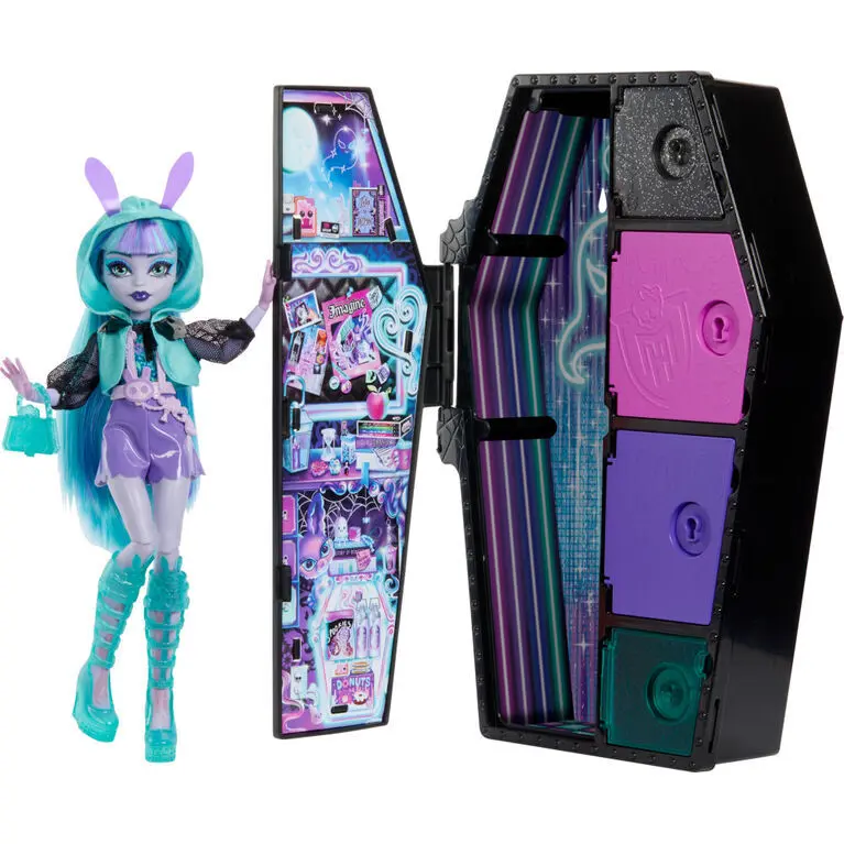 Educa Borras Muñeca Monster High Skullmate Secrets Neon Frights Twyla MULTICOLOR