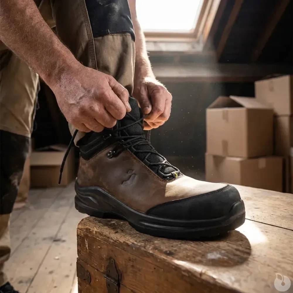 Chaussures sécurité Modulo Lea montantes S3S cuir marron Safety Jogger