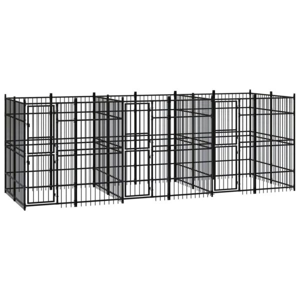 Chenil d’extérieur pour chiens Acier 11,06 m² vidaXL 3098011 Chenil d’extérieur pour chiens Acier 11,06 m² vidaXL 3098011