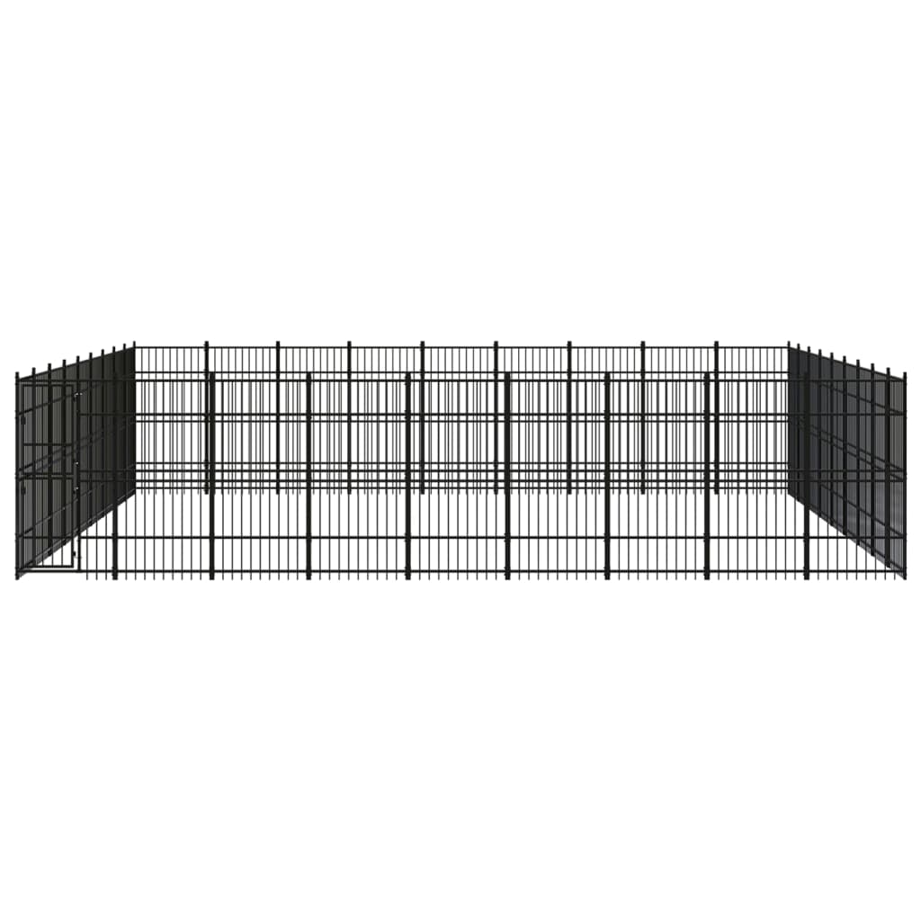 Chenil D'Extérieur Pour Chiens Acier 74,65 M² - vidaXL