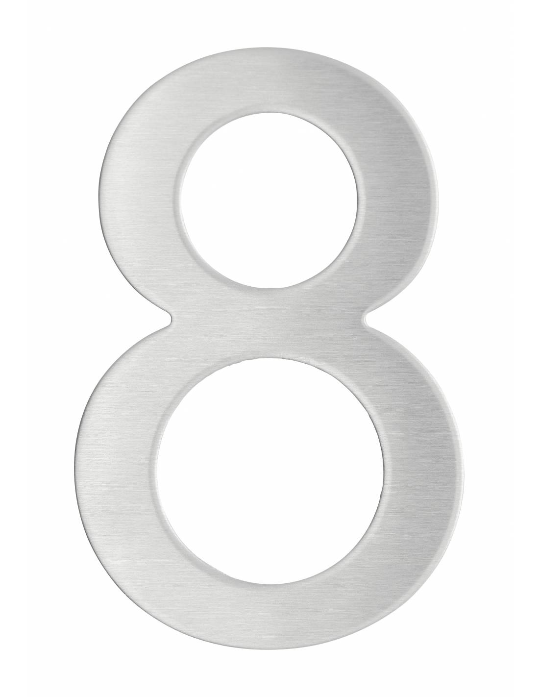 Chiffre 8 adhésif, inox, H.76mm - THIRARD