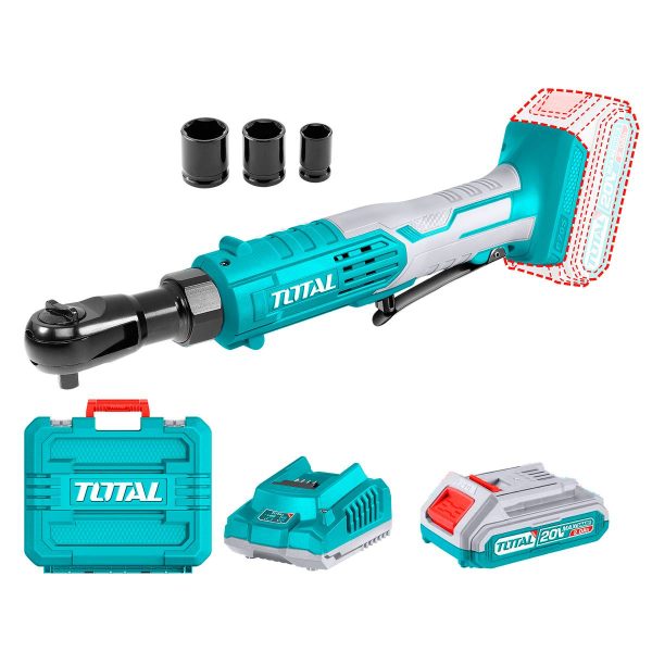 Clé cliquet à batterie TDRLI2060152 – 20 V | TOTAL Clé cliquet à batterie TDRLI2060152 – 20 V | TOTAL