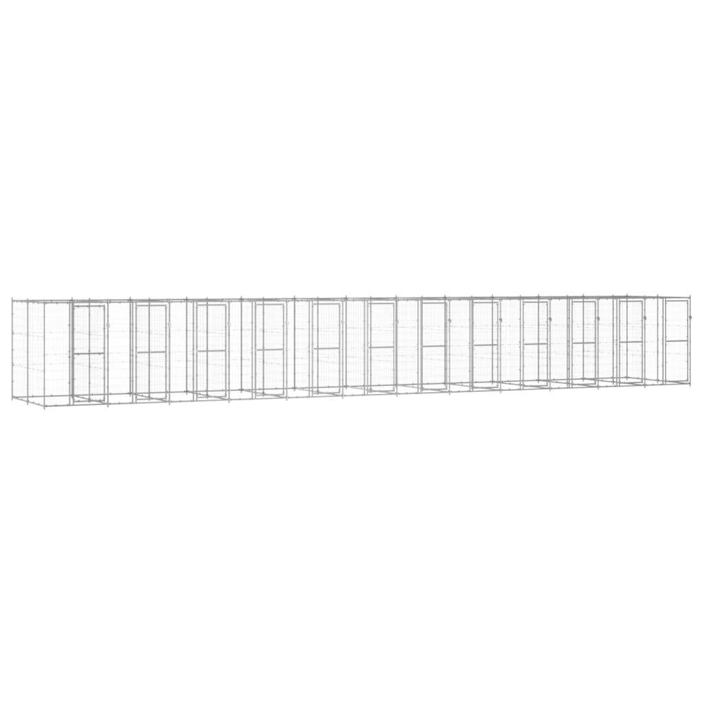 Chenil extérieur géant en acier galvanisé pour éleveur 29,02 m² – ComfortXL Outdoor Living