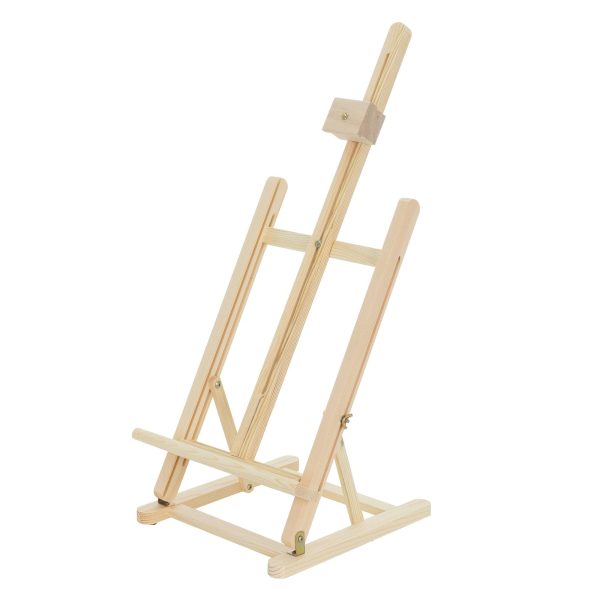 Chevalet de Table Pliable avec Cadre en H, en Bois, Hauteur Réglable 58 – 82 cm