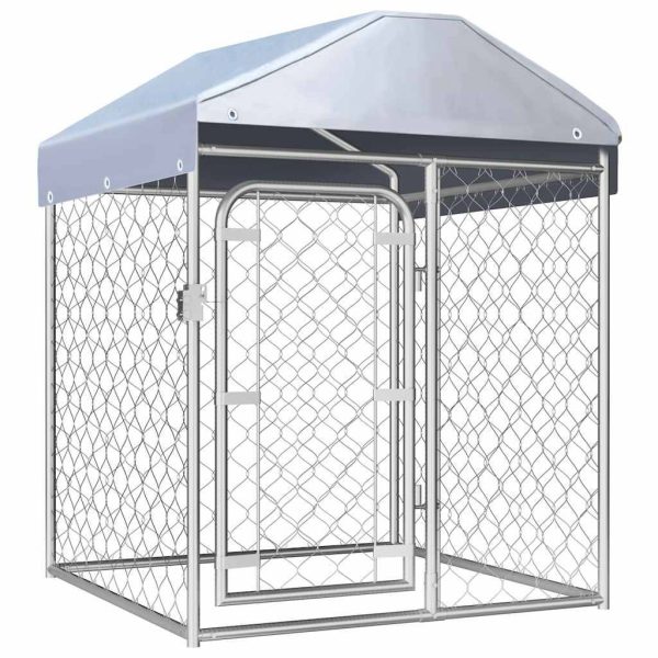 Chenil extérieur avec toit 100 x 100 x 125 cm vidaXL 144491 Chenil extérieur avec toit 100 x 100 x 125 cm vidaXL 144491