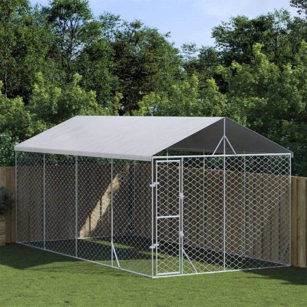 Chenil Extérieur Acier Galvanisé avec Toit de Protection pour Jardin 3x6x2,5 m – ComfortXL Outdoor Living Chenil Extérieur Acier Galvanisé avec Toit de Protection pour Jardin 3x6x2,5 m – ComfortXL Outdoor Living