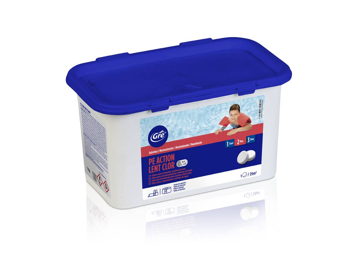 Chlore lent sans acide borique 1 kg - Gré