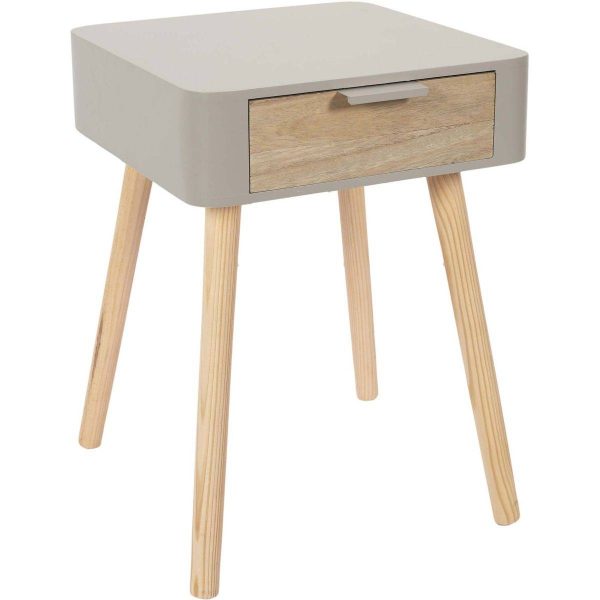Chevet en bois 1 tiroir Zoran (Lot de 2) Taupe Chevet en bois 1 tiroir Zoran (Lot de 2) Taupe