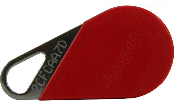 Clé de proximité HEXACLE inox rouge – 150009 – HECV2R