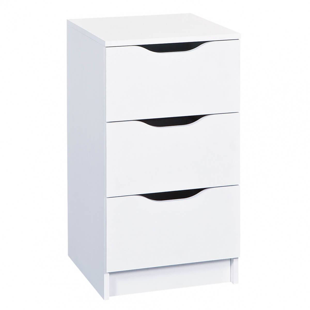 Chiffonnier 3 Tiroirs Coloris Blanc - JENNY BLANC