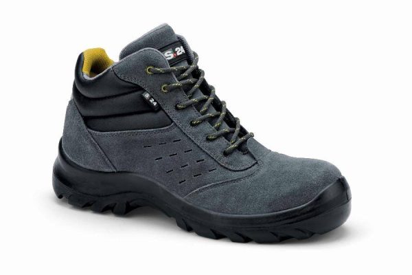 Chaussures de sécurité S24 COPA S1P – Croûte de cuir velours gris – Taille 48 – 5702