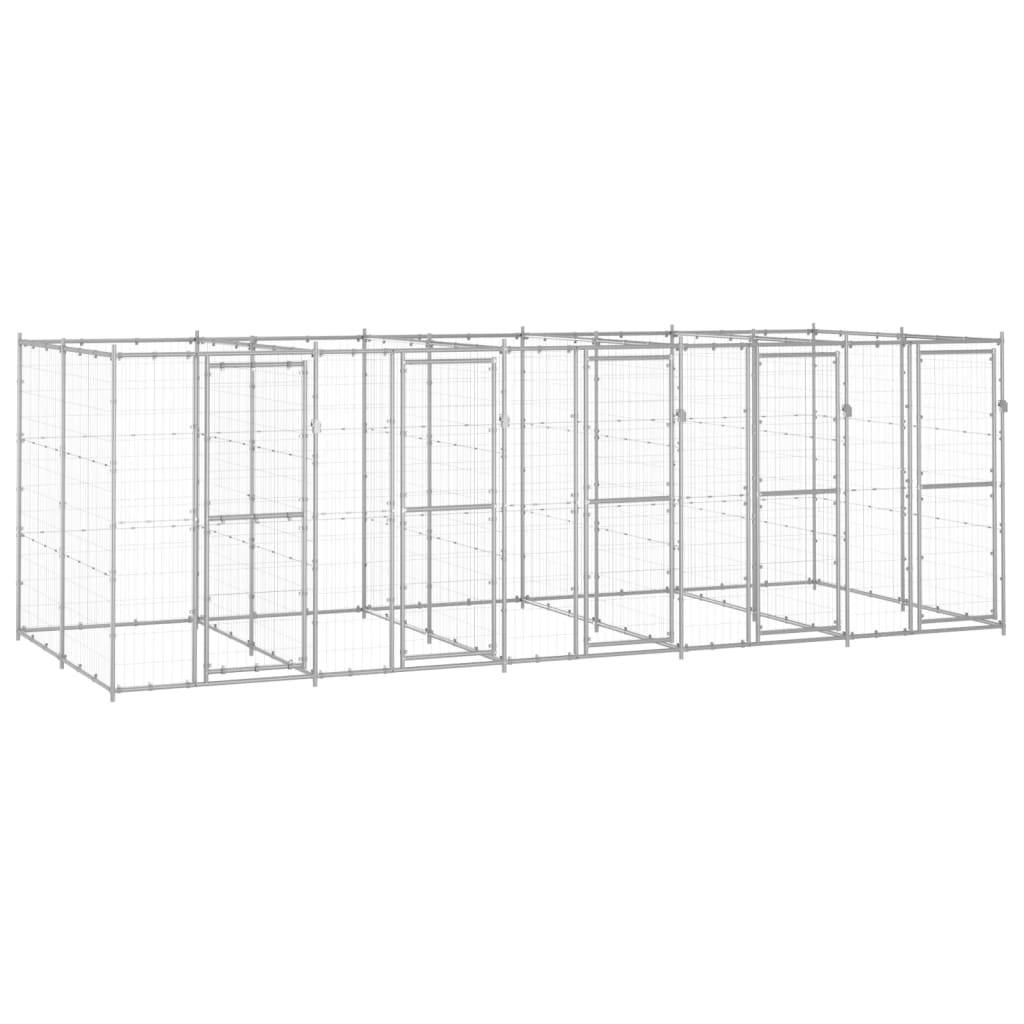 Chenil extérieur Acier galvanisé 12,1 m² vidaXL 3082285