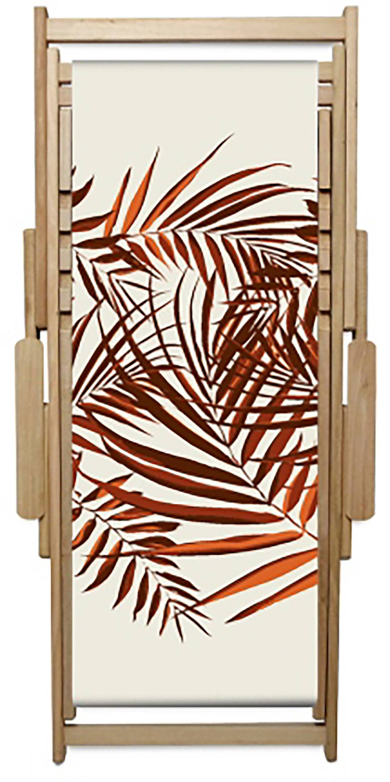 Chilienne LONA en bois et toile coton avec motif jungle rouge - CITY GARDEN