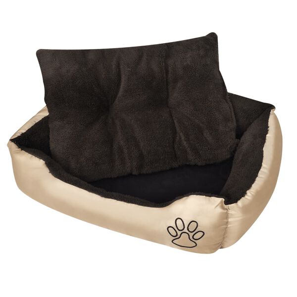 Cama para perro con cojín acolchado talla M  Marrón