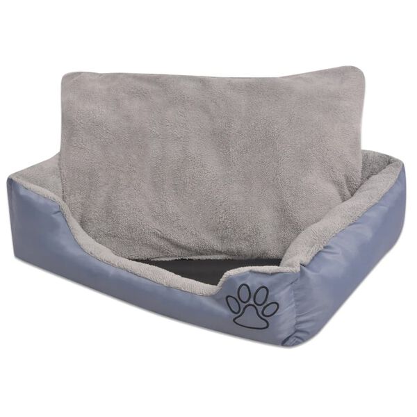 Cama para perro con cojín acolchado talla XL gris Gris