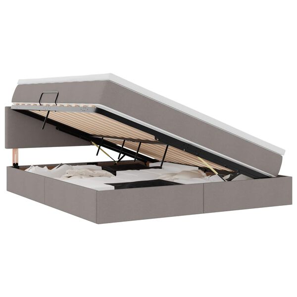 Cama de almacenamiento LED con colchón Topo 180 x 200 cm Tela Topo  180 x 200 cm Diseño sencillo