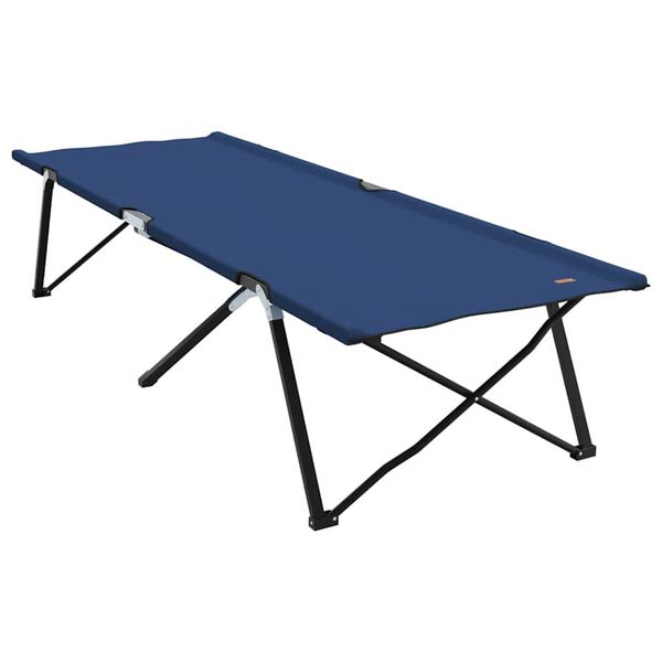 Cama de Camping Plegable Azul 206 x 76 x 74 cm Oxford y acero Azul