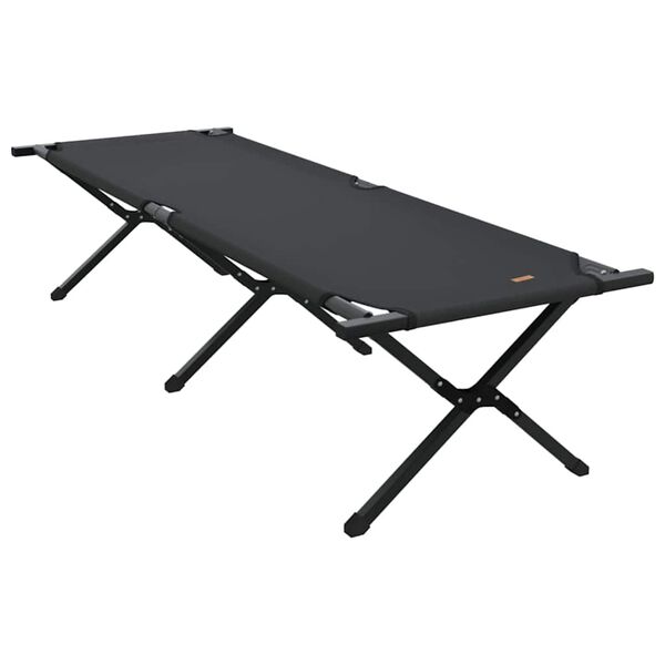 Cama de Camping Plegable Negro 193 x 69 x 45 cm Tela Oxford Negro  193 x 69 x 45 cm