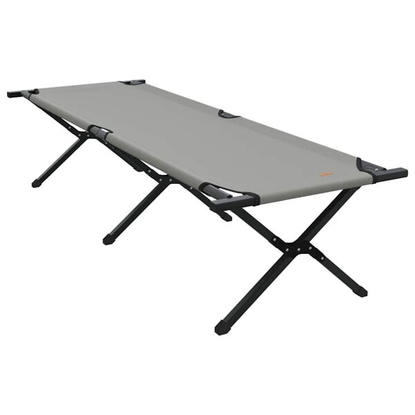 Cama de Camping Plegable Gris 193 x 69 x 45 cm Tela Oxford Gris  193 x 69 x 45 cm