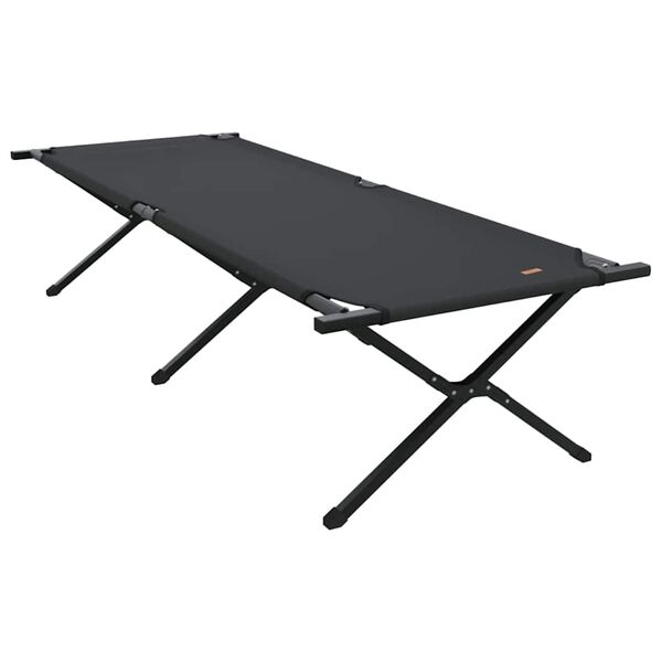 Cama de Camping Plegable Negro 210 x 80 x 46 cm Tela Oxford Negro  210 x 80 x 46 cm