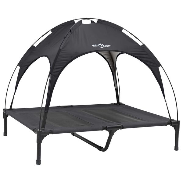 Cama para perro Manual Negro 92 x 77 x 825 cm Acero Negro  92 x 77 x 82,5 cm