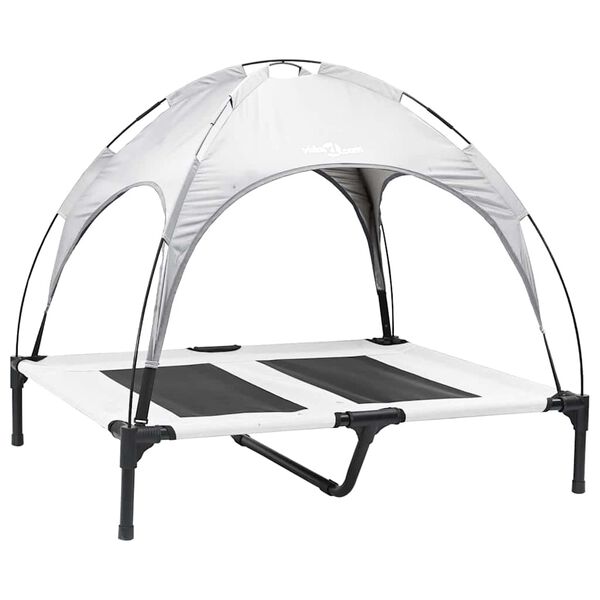 Cama para perro Manual Gris Plateado 92 x 77 x 825 cm Acero Gris plateado  92 x 77 x 82,5 cm