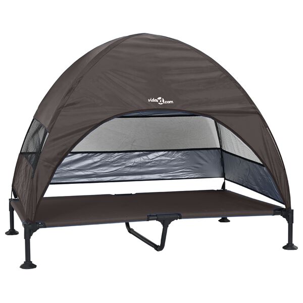 Cama Elevada para Perros Marrón 127 x 81 x 108 cm Tela y acero Marrón