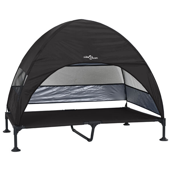 Cama Elevada para Perros Negro 127 x 81 x 108 cm Tela y acero Negro