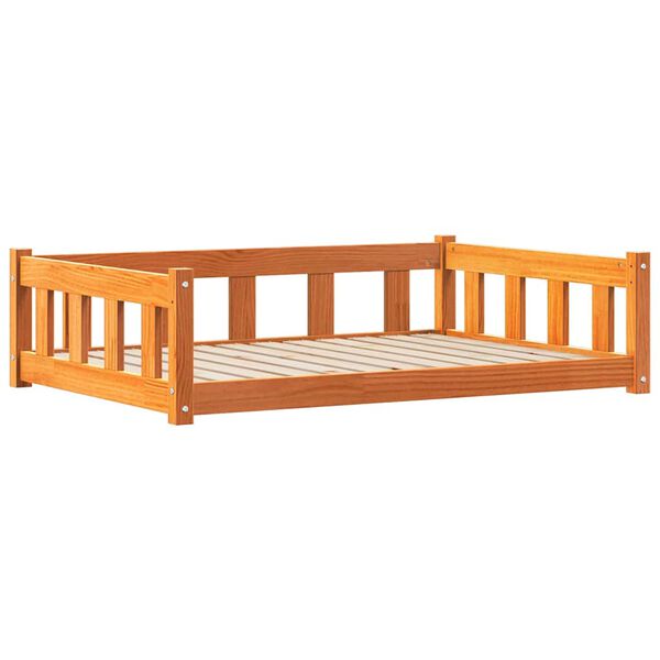 Cama para perro con almacenamiento Marrón cera 100 x 70 x 28 cm Marrón cera  55 x 45 x 28 cm