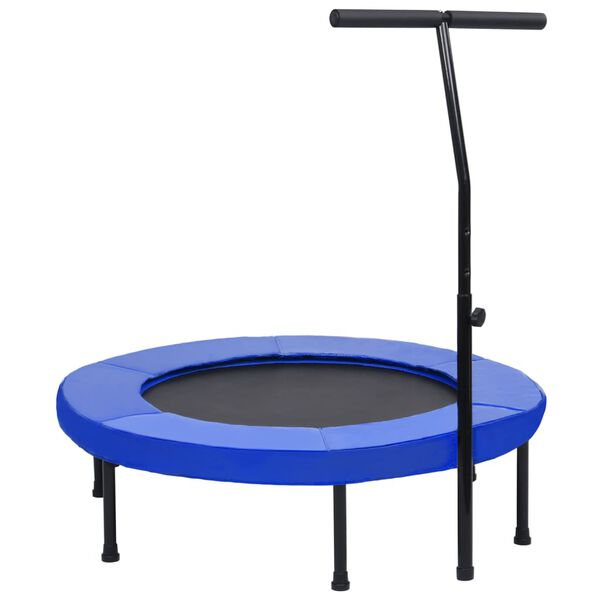 Cama elástica fitness con asa y almohadilla de seguridad 102 cm  102 cm Con almohadilla de seguridad Circular