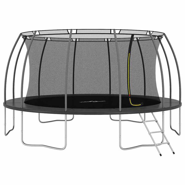 Cama elástica redonda 488×90 cm 150 kg Gris  Ø 488 x 90 cm