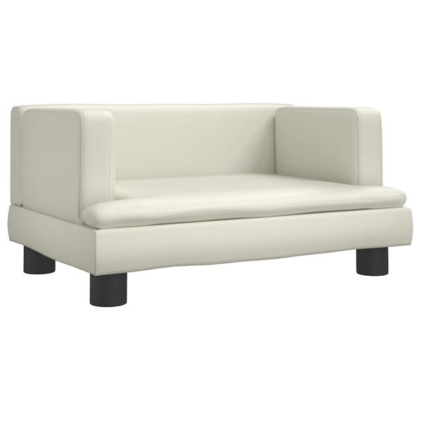 Cama para perros de cuero sintético crema 60x40x30 cm Crema  60 x 40 x 30 cm Cuero sintético