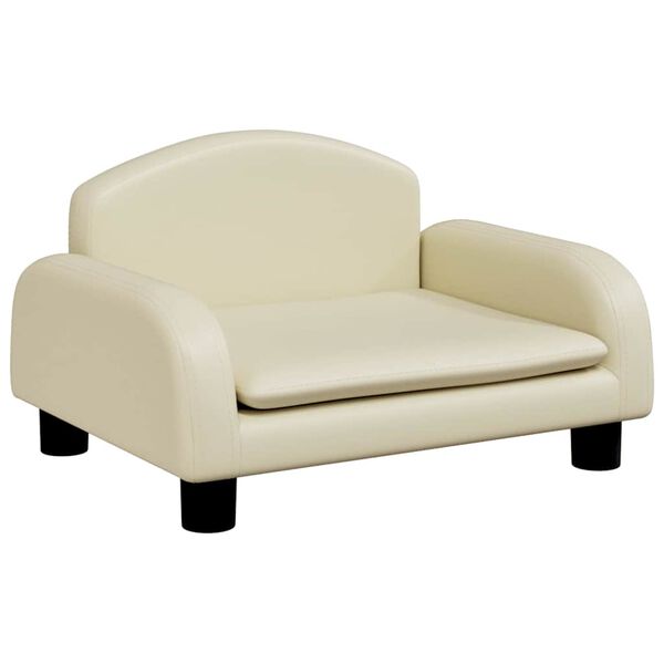 Cama para perros de cuero sintético crema 50x40x30 cm Crema  50 x 40 x 30 cm Cuero sintético