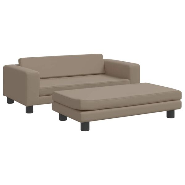 Cama de perros extensión cuero sintético capuchino 100x50x30 cm Capuchino  Cuero sintético