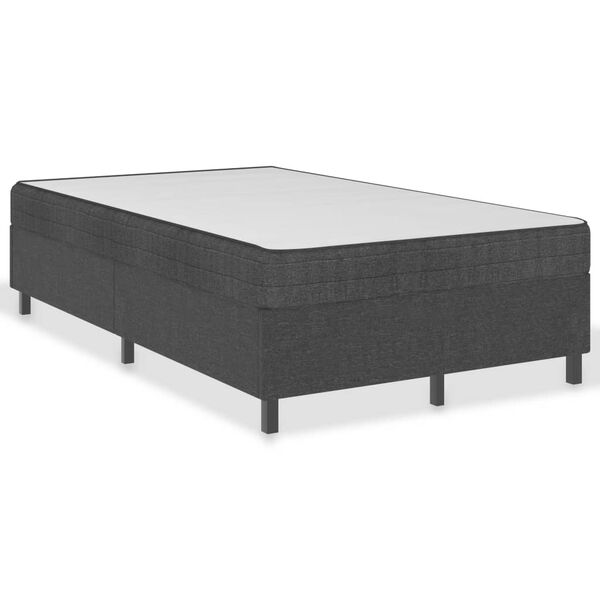 Cama box spring tela gris oscuro 120×200 cm  35.5 cm 120 x 200 cm