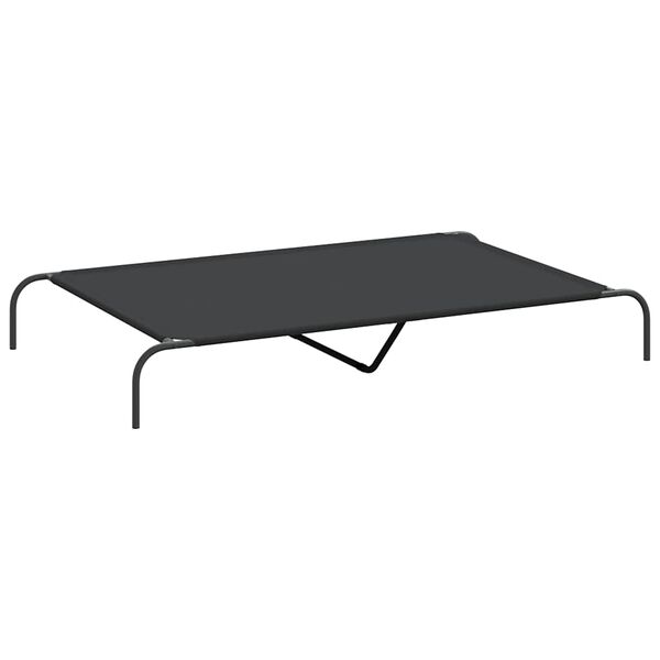 Cama elevada para perros negra 150x90x20 cm tela Oxford y acero Negro  150 x 90 cm oxford fabric