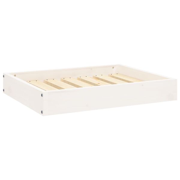 Cama para perros madera maciza de pino blanco 615x49x9 cm Blanco  61.5 x 49 x 9 cm