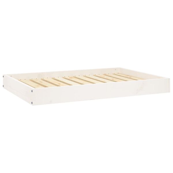 Cama para perros madera maciza de pino blanco 915x64x9 cm Blanco  91,5 x 64 x 9 cm