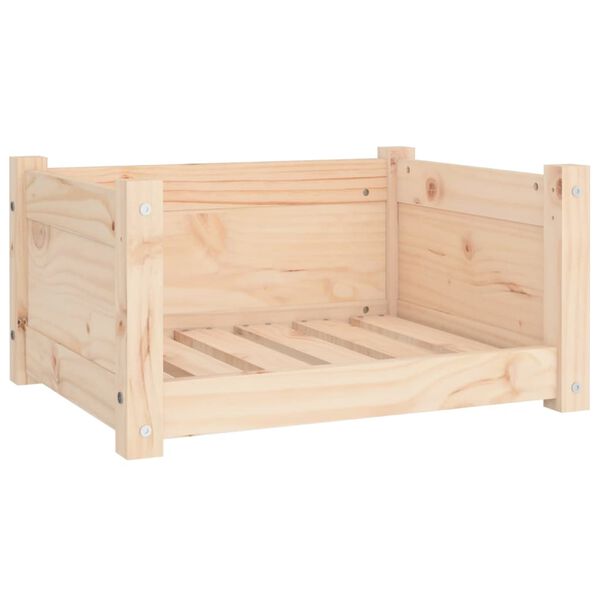 Cama para perros 555x455x28 cm de madera maciza de pino Natural  55.5 x 45.5 x 28 cm