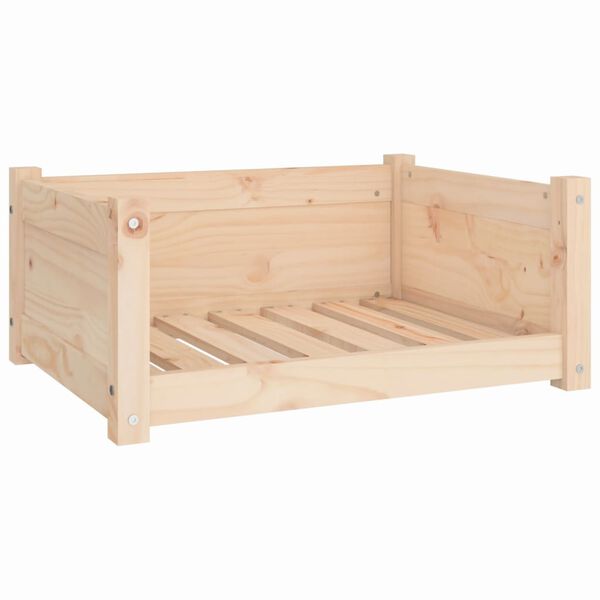 Cama para perros 655x505x28 cm de madera maciza de pino Natural  65.5 x 50.5 x 28 cm