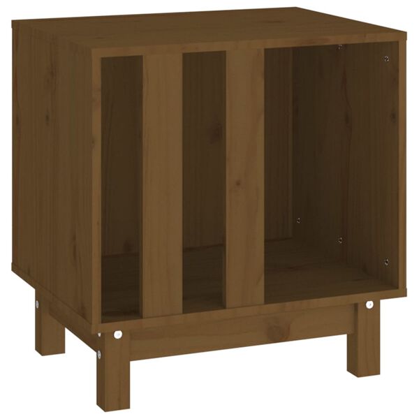 Cama para perros madera maciza pino marrón miel 50x40x52 cm Marrón miel  50 x 40 x 52 cm