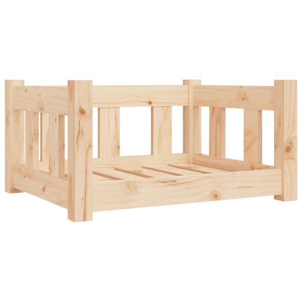 Cama para perros madera maciza de pino 555x455x28 cm Natural  55.5 x 45.5 x 28 cm